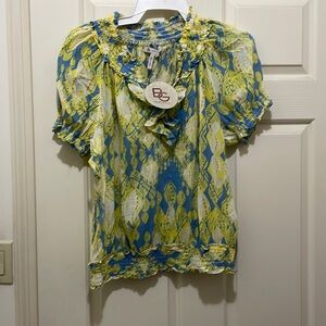 BCBGeneration printed cotton blouse (sz m)